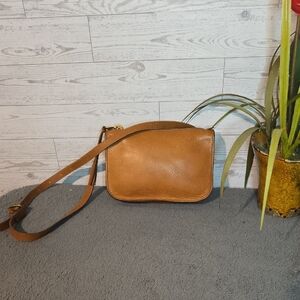 Madewell Tan Leather Crossbody Bag